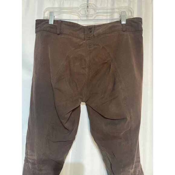 Ladies Brown Riding Breeches With Suede Knee Patches & Pink Logo Detail - Size 3 - Picture 10 of 11